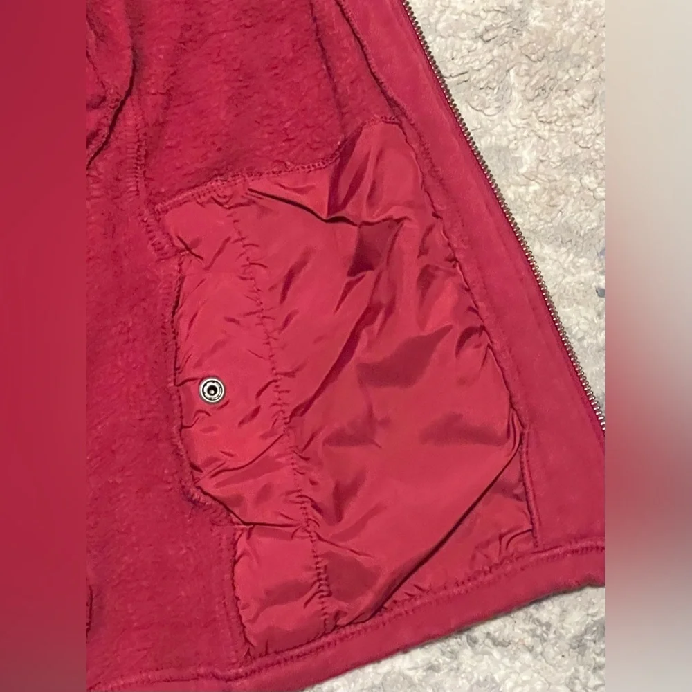 Columbia Women’s XL Red Fleece Lined Zip Jacket Coat Full Zip Soft Shell Outdoor